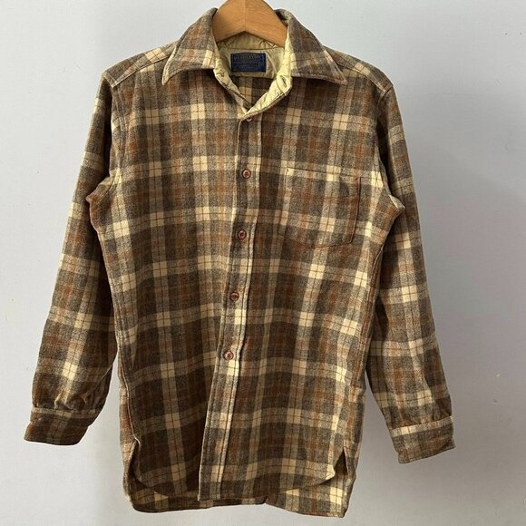 Classic Brown Plaid Flannel Unisex Shirt - Picture 4 of 4